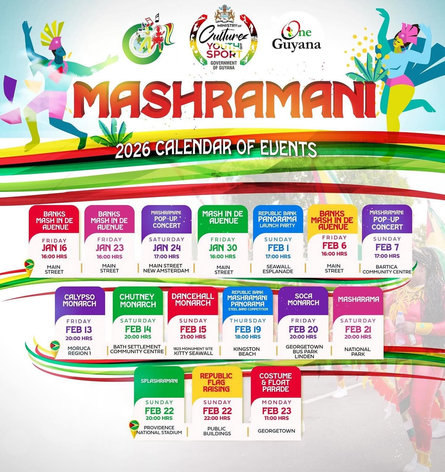 Isle - Here's a look at Guyana's 🇬🇾 2026 Calendar of Events for ...