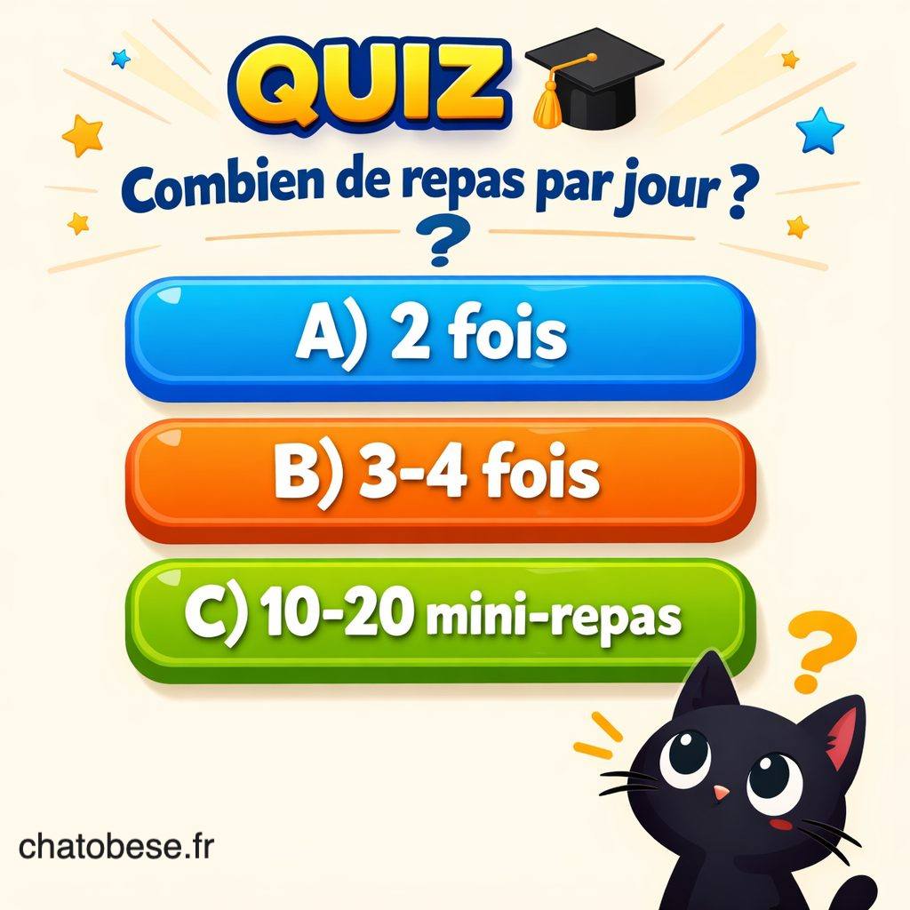 ChatObèse - 🎓 QUIZ : Connaissez-vous votre chat ? Combien de fois par ...