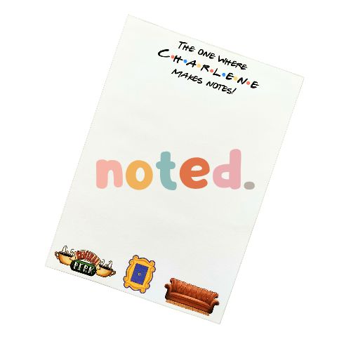 noted. - The one where YOU make notes… This custom Friends-inspired ...