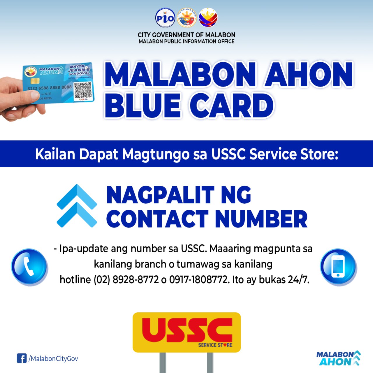 📣Tinatawagan ang mga nakatanggap... - Malabon Ahon Blue Card
