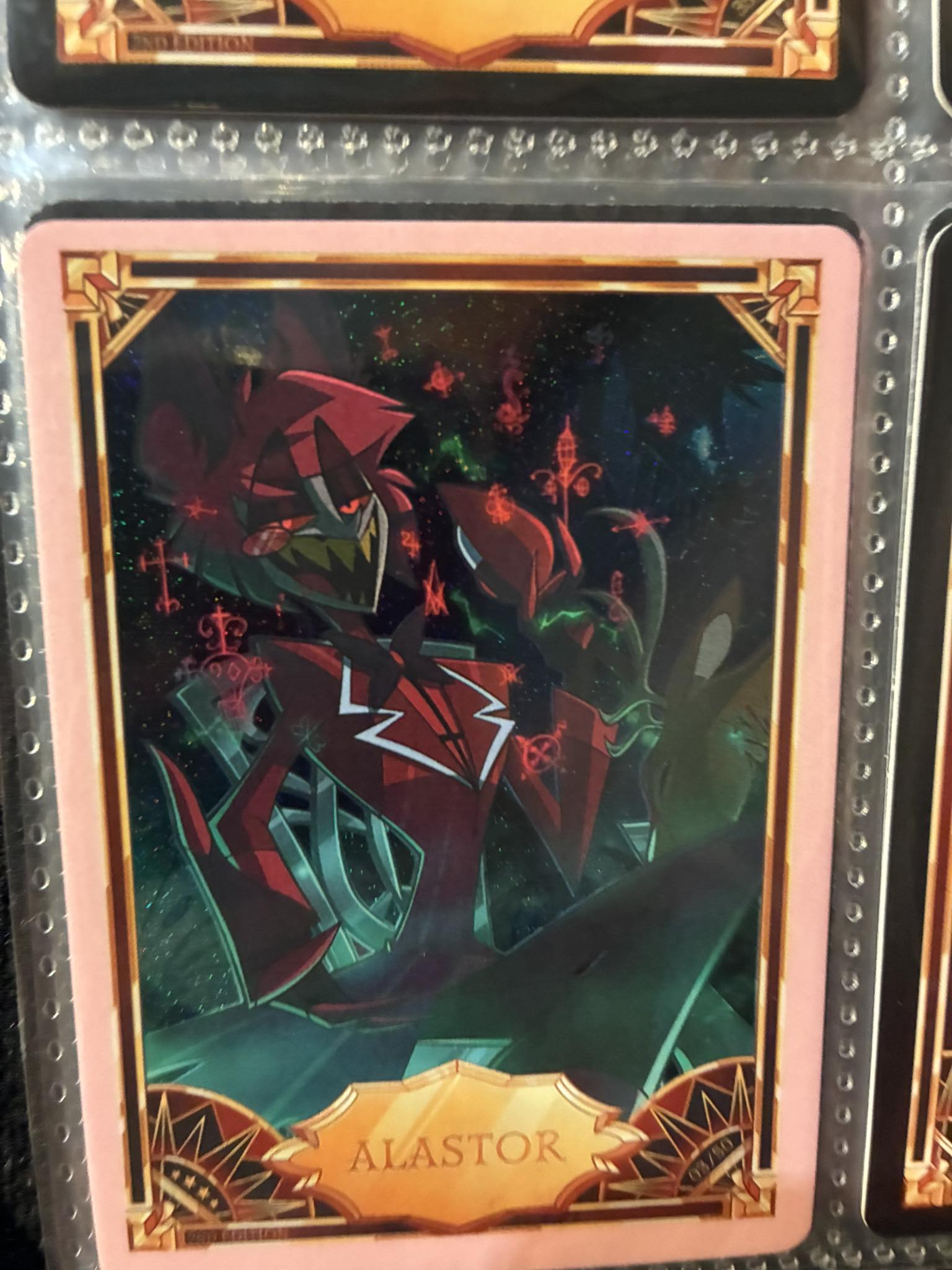 What is a 2nd edition Alastor Hazbin Hotel trading card worth?