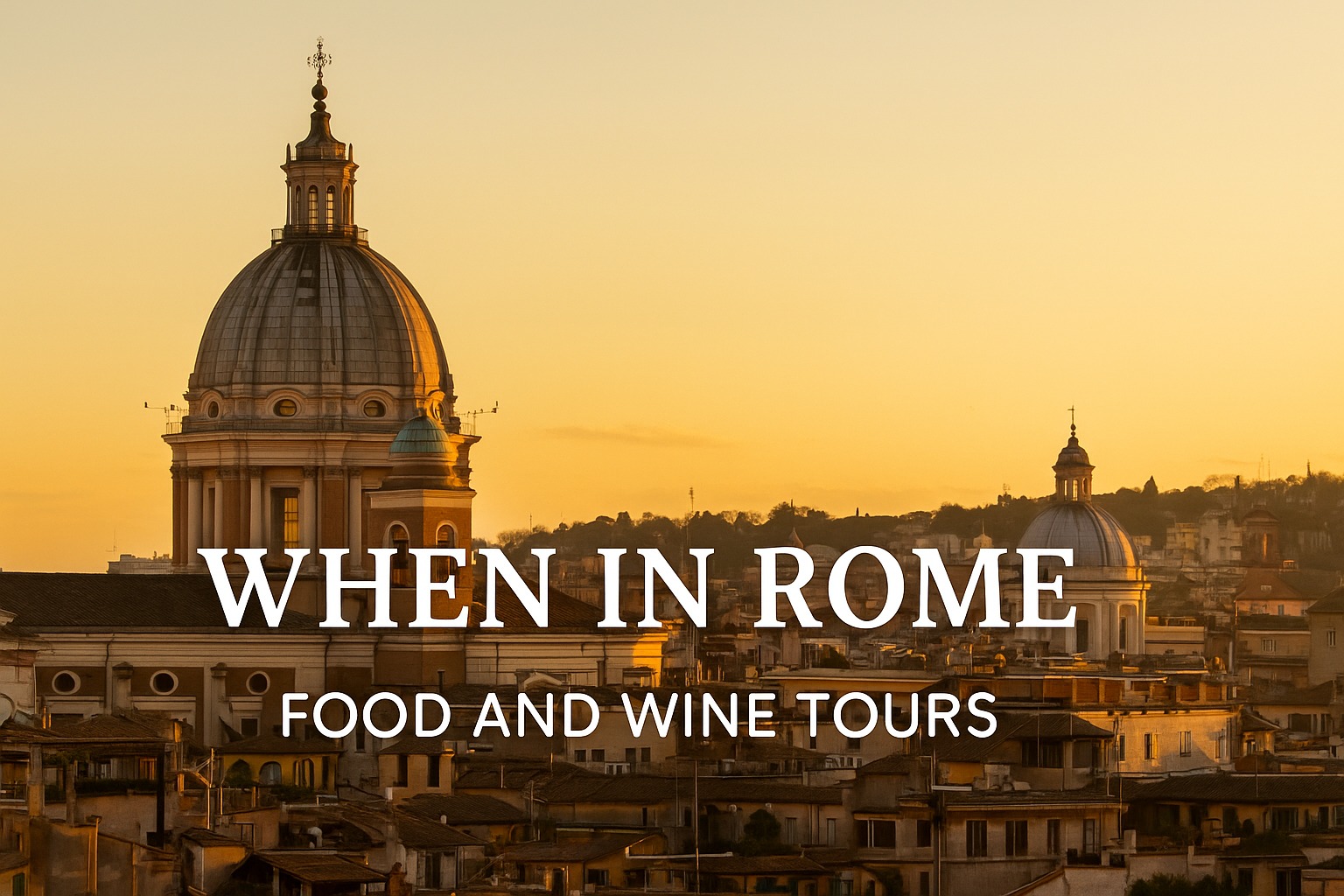 When in Rome - Food and Wine Tours