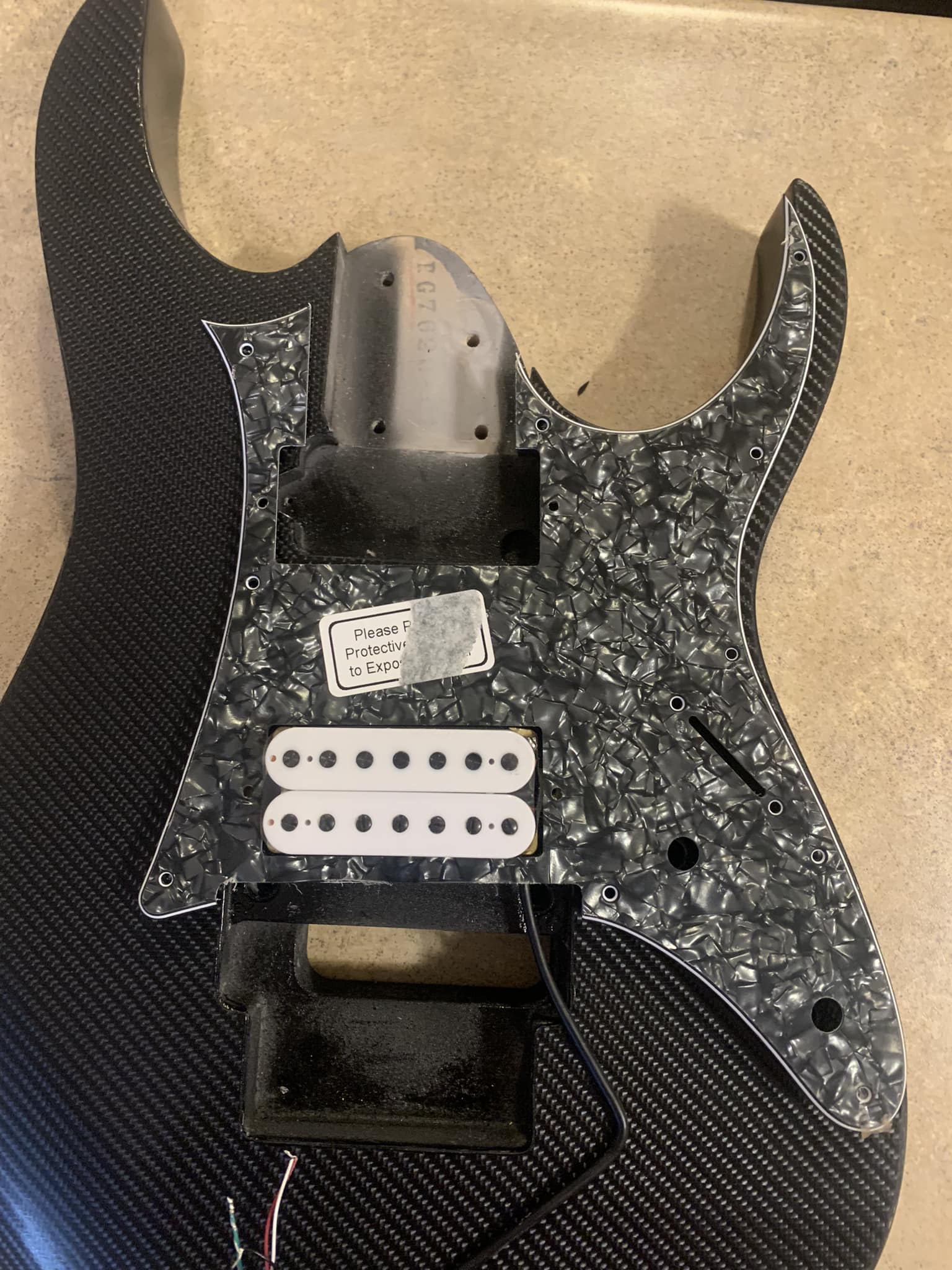 Ibanez rg7620 parts build in black, a cost-effective alternative