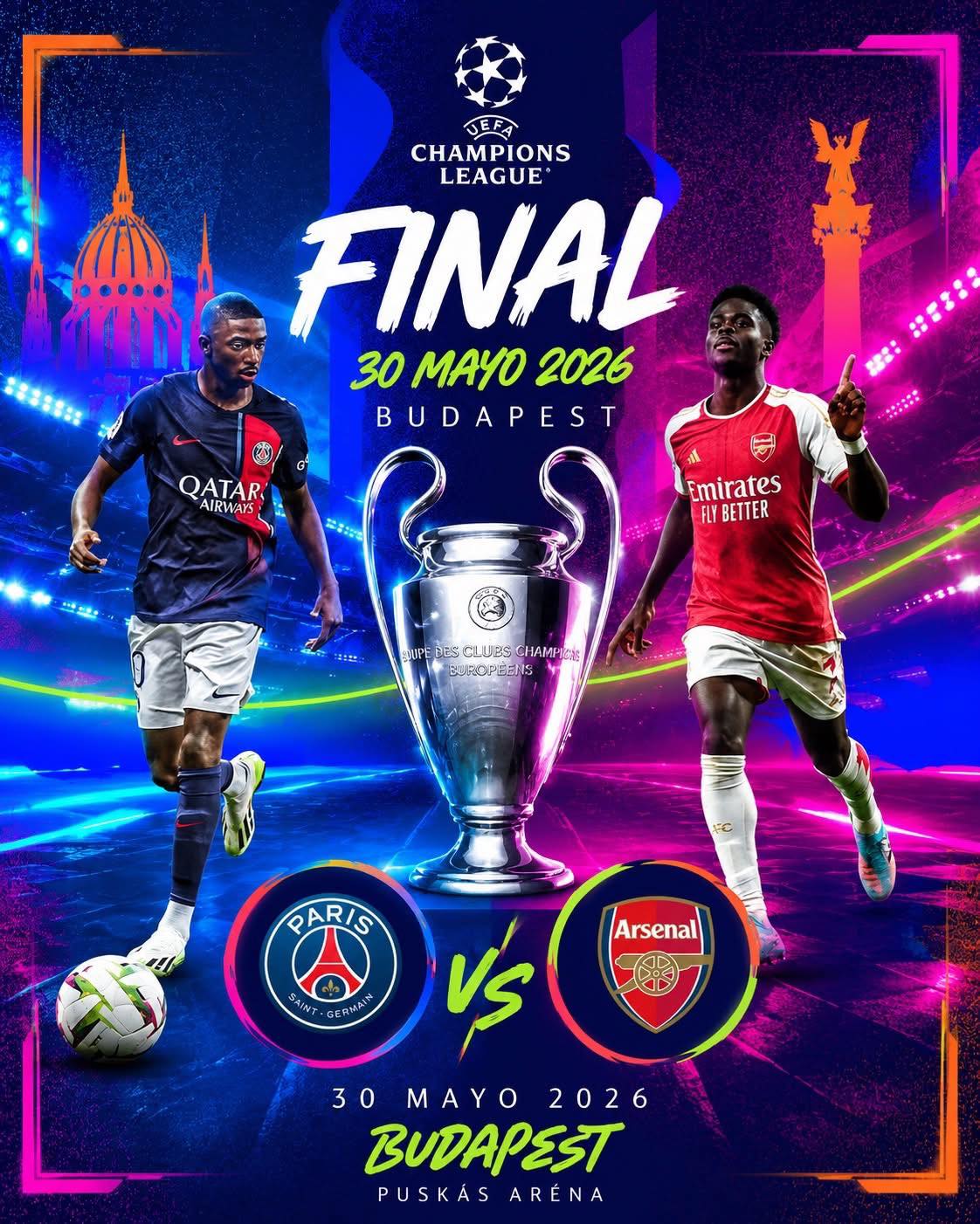 🚨🏆 YA HAY HORA PARA LA GRAN FINAL La final de la UEFA Champions