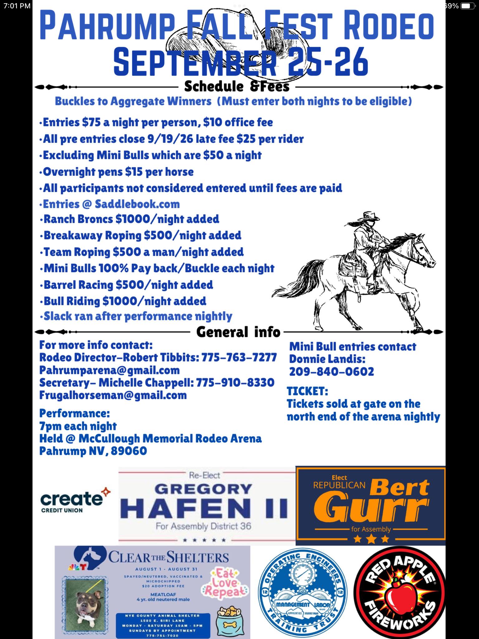Pahrump Fall Fest Rodeo | Pahrump NV
