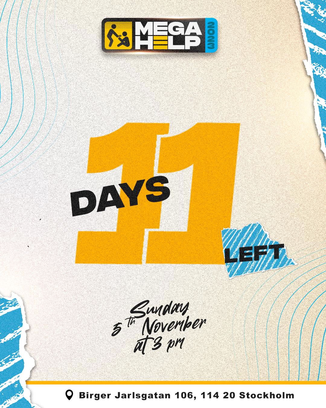 Help VYG Sweden - 11 days until the MEGA HELP Event🤩Get...