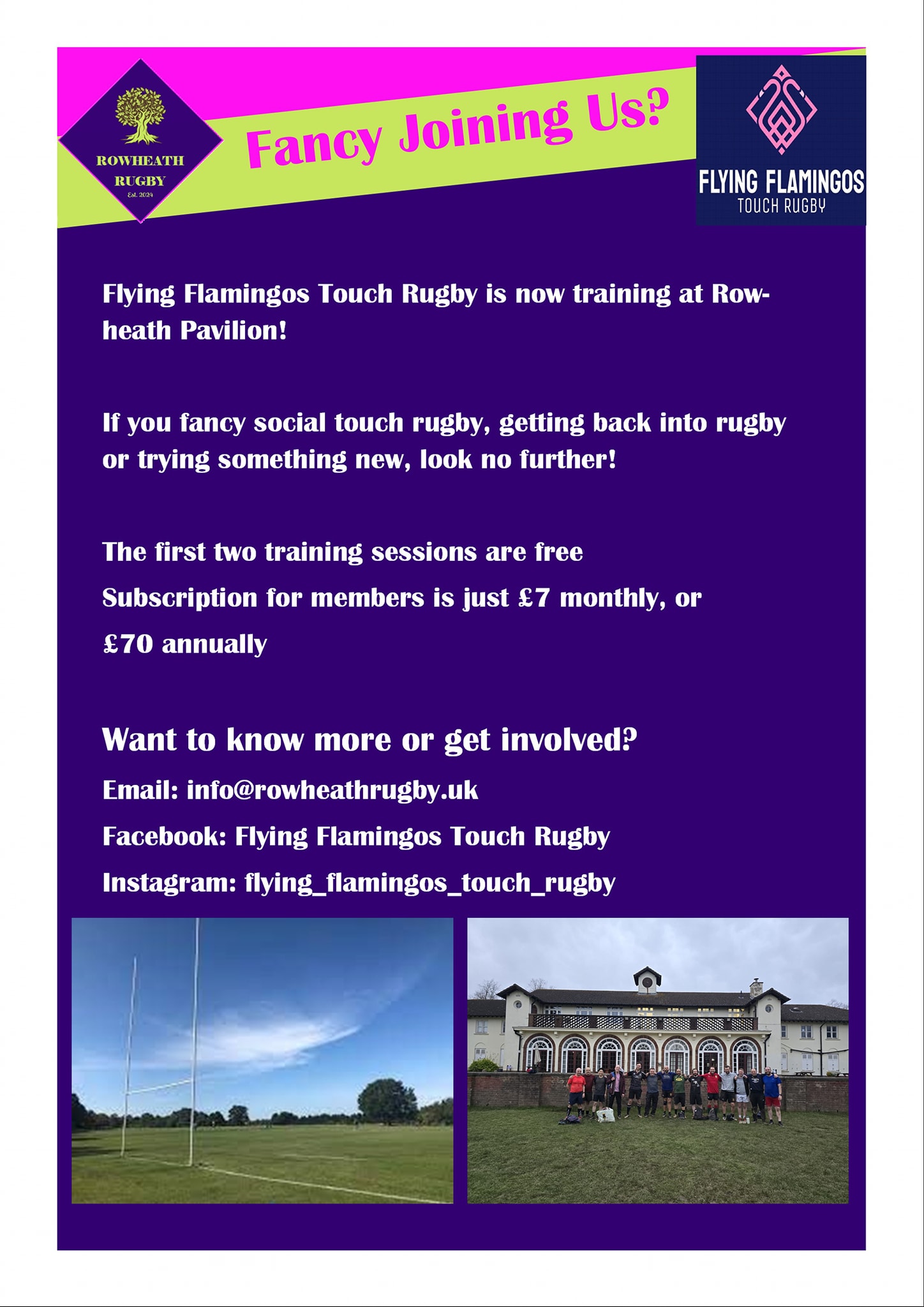 Flying Flamingos Touch Rugby