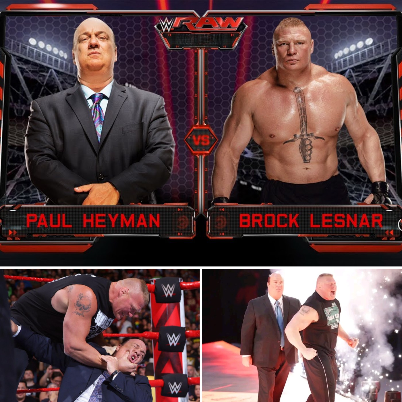 Paul Heyman returns to introduce the Beast ?. Brock Lesnar and 