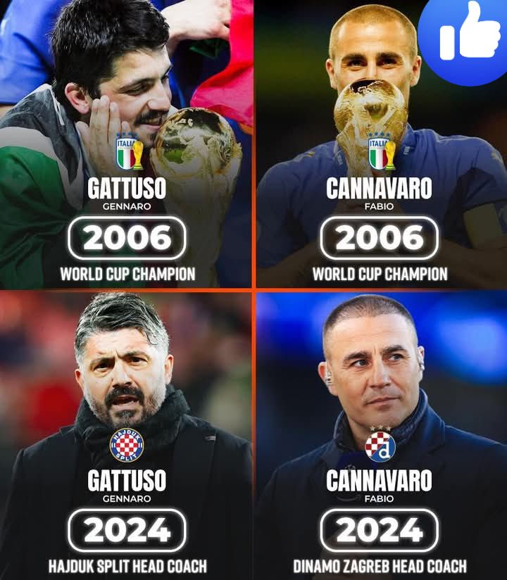 📅 2006: Gennaro Gattuso and Fabio Cannavaro won World Cup with