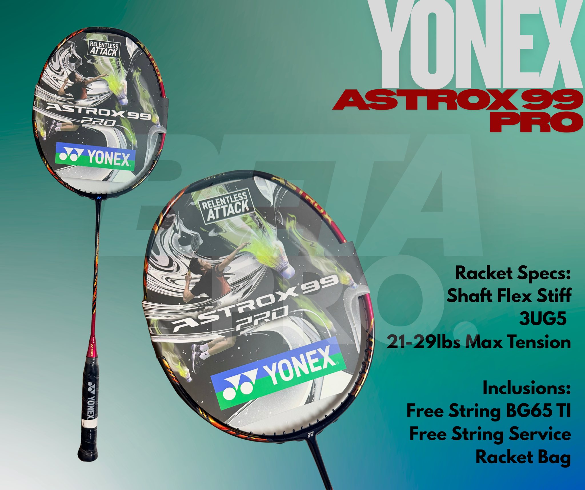 BETA PRO - RACKETS ON HAND‼️🏸🏸🏸 O R I G I N A L ️ 🏸YONEX... | Facebook