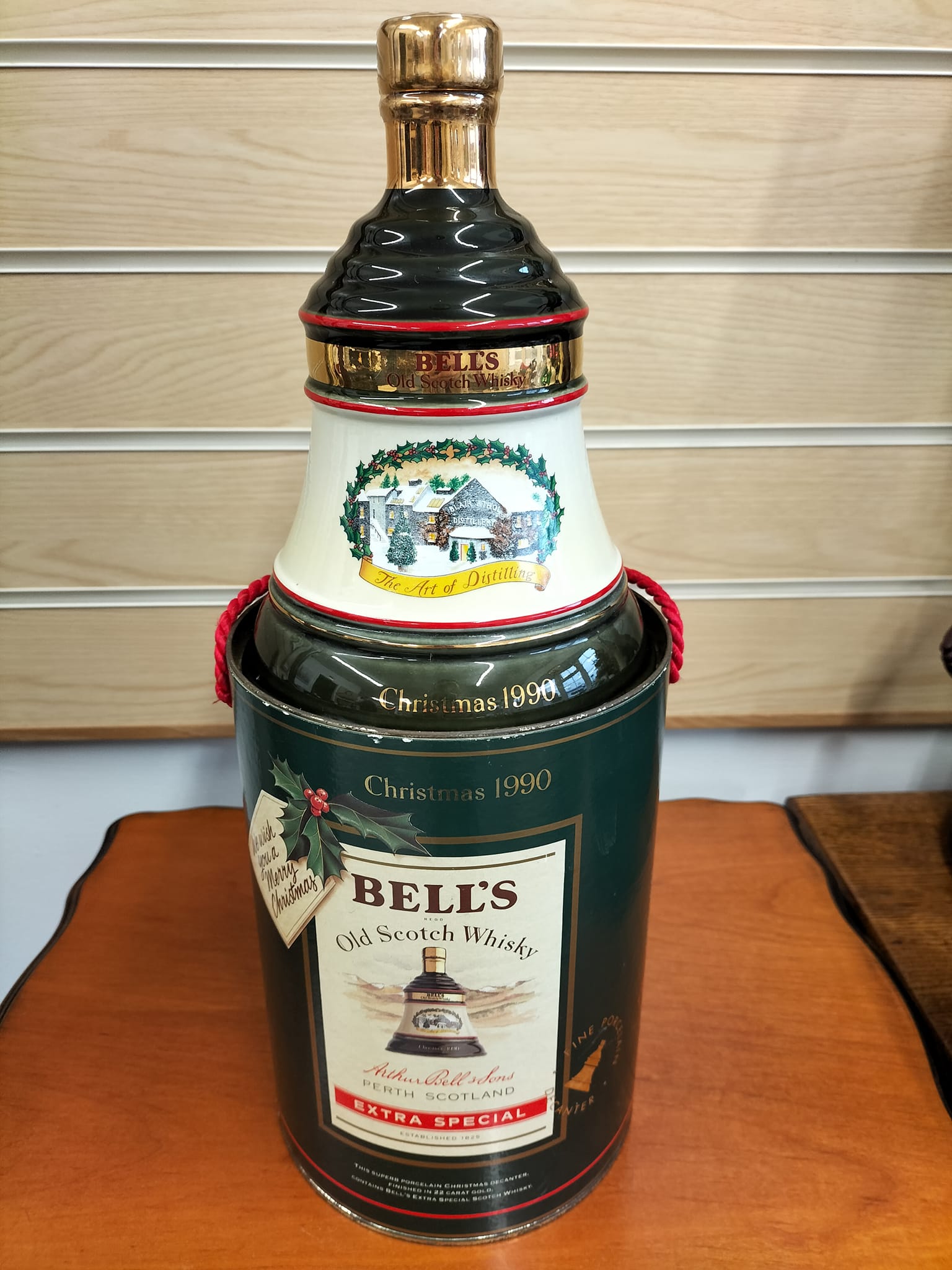 Old Bell scotch whisky bottle deterioration