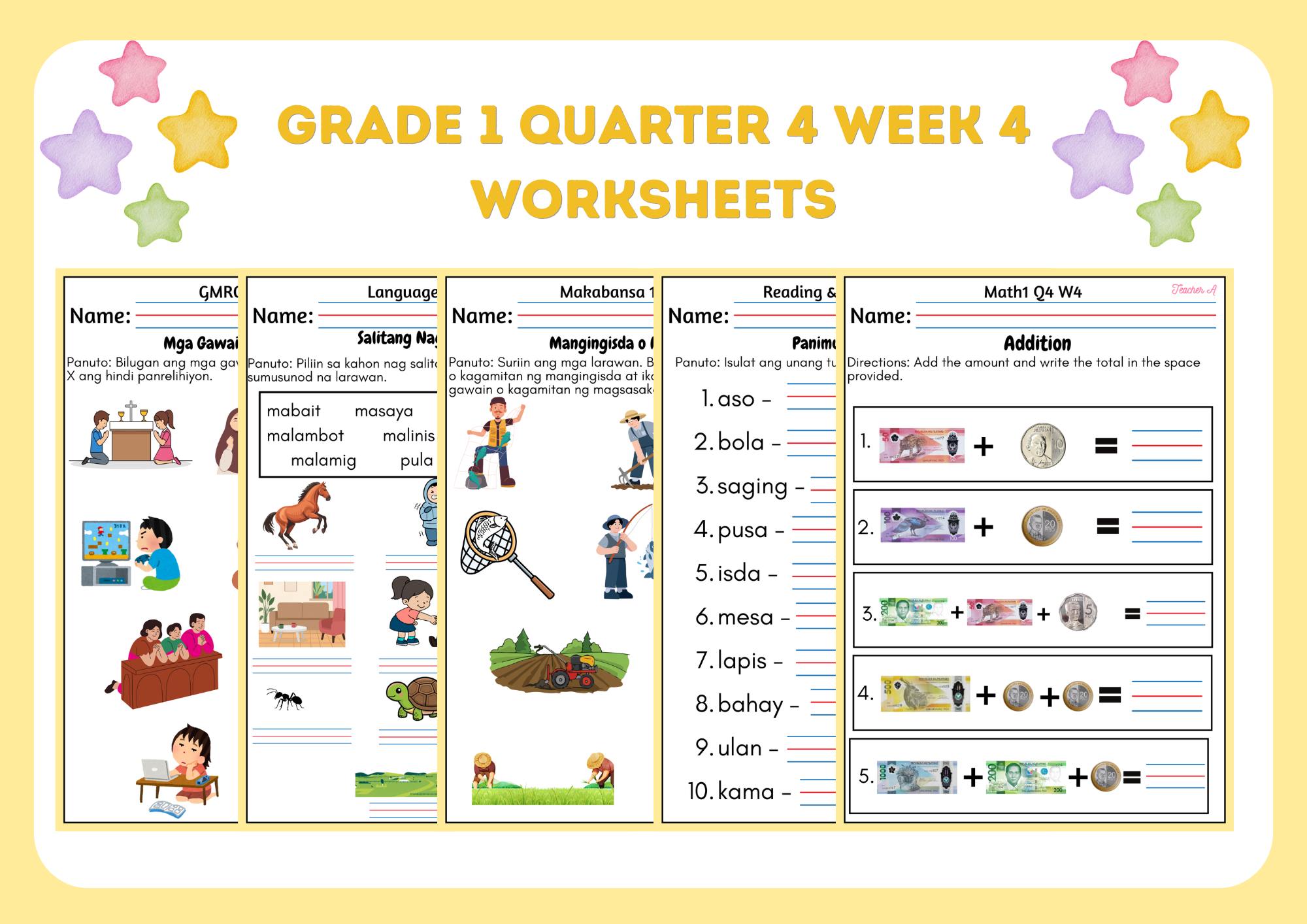 Teacher - ️ Attention Teachers! New Grade 1 learning worksheets drop ...