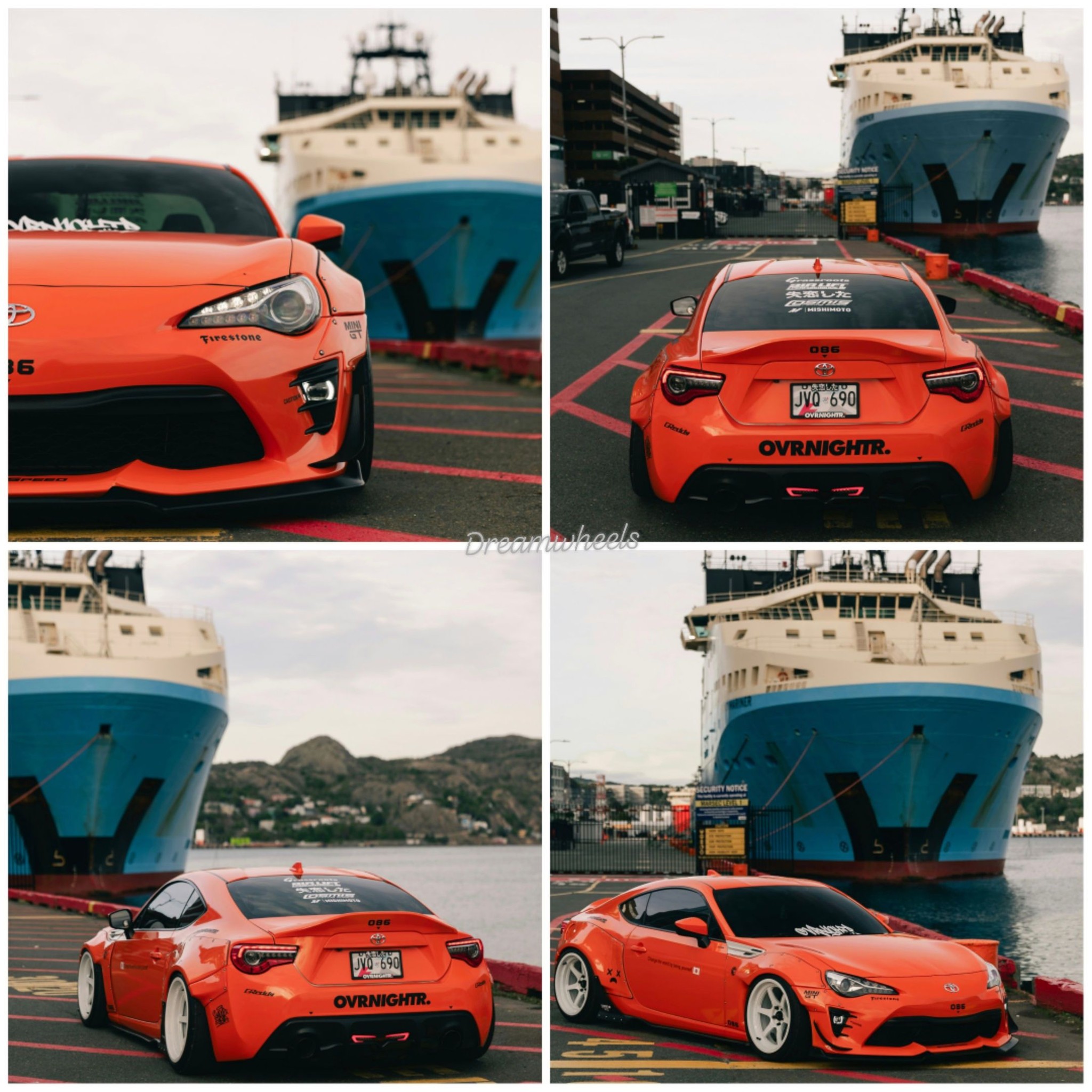 Small car, big presence. 🧡🚢 Harbor stance hits different
