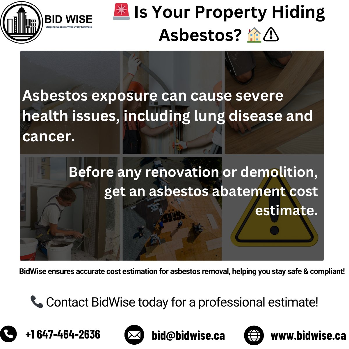 Bidwise - 🚨🏠⚠️ Is Your Property Hiding a Hidden Danger? Asbestos was ...