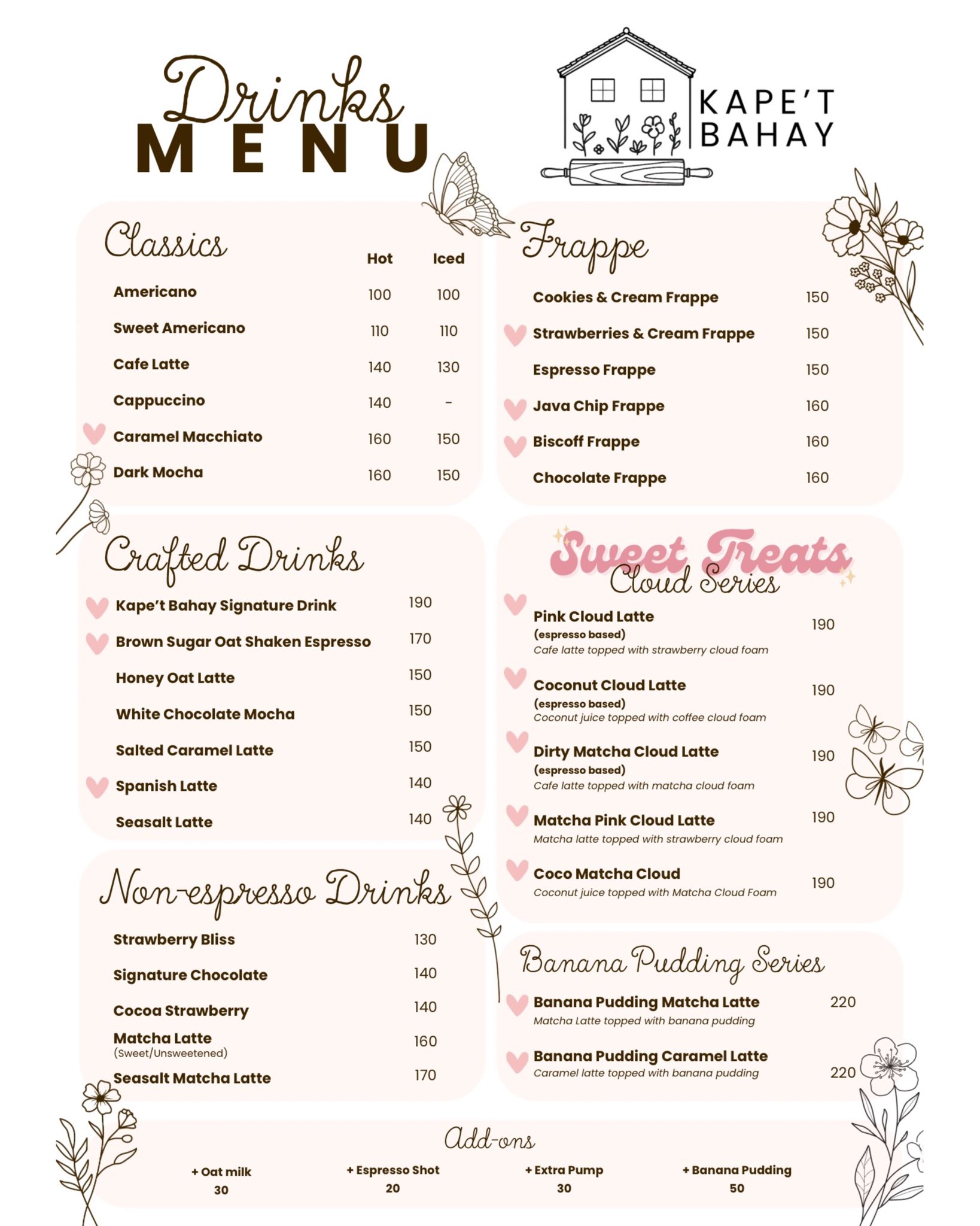 Kape't Bahay - 🌸 Kape't Bahay's Menu 🌸 📍 197 Veteranos... | Facebook