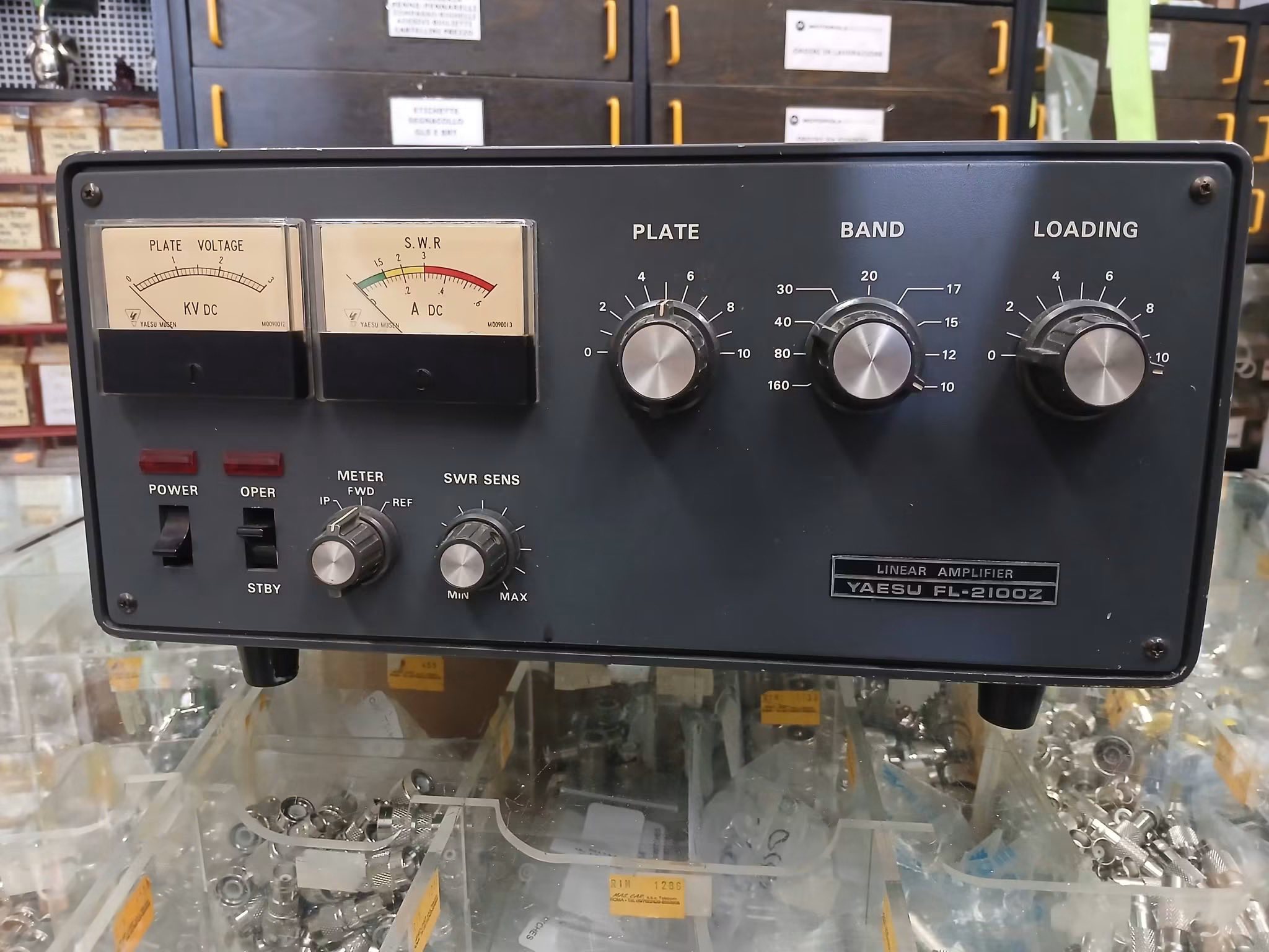 Yaesu FL-2100Z HF amplifier with G7 ceramic valve modification for
