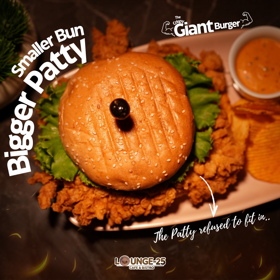 Lounge - Meet the burger where the patty refuses to fit in — because ...