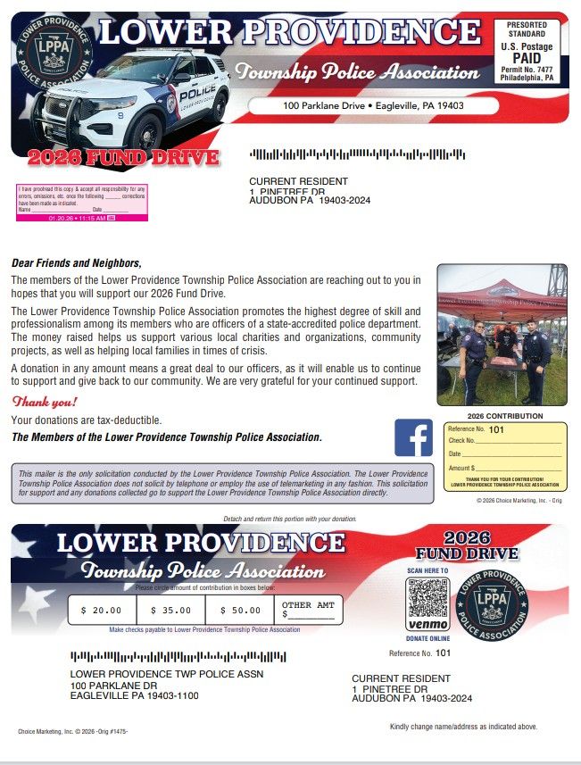 Lower Providence Police Association, LPPA, Montgomery County, PA ...