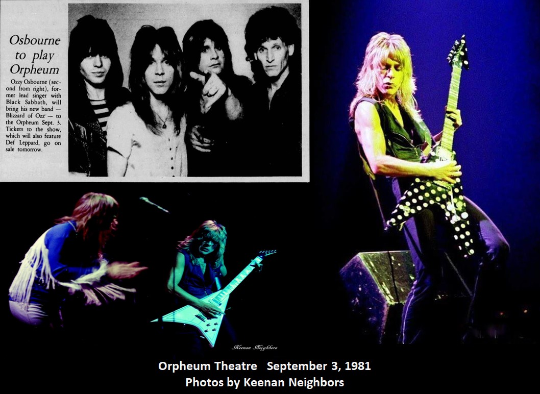 Ozzy Osbourne and Def Leppard concert at Orpheum Theater on