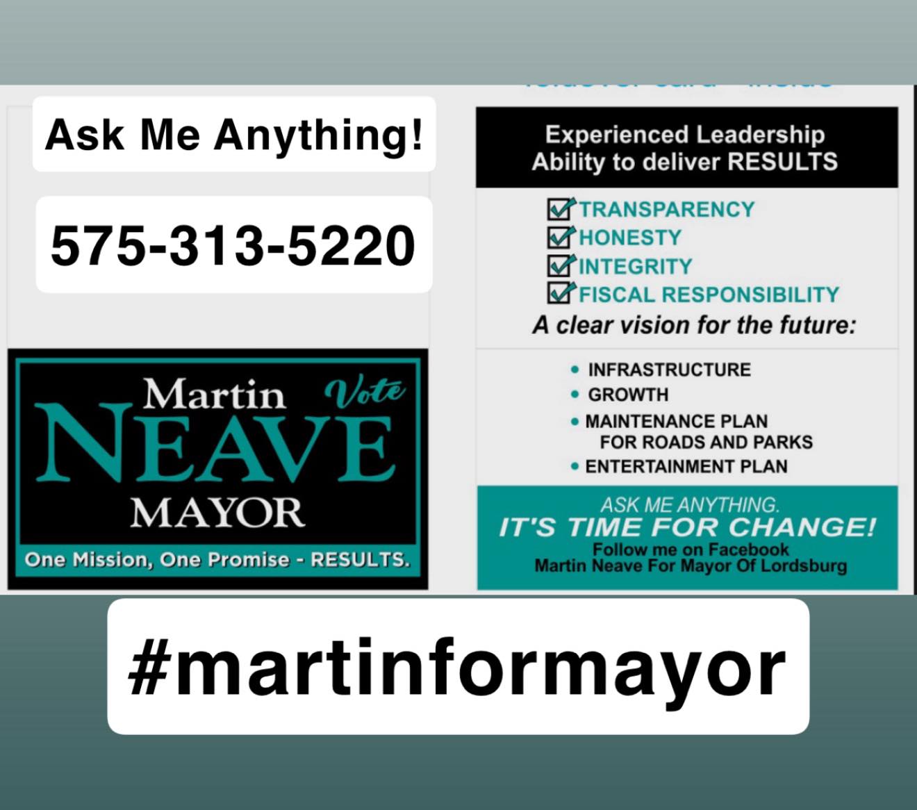 Martin Neave For Mayor Of Lordsburg