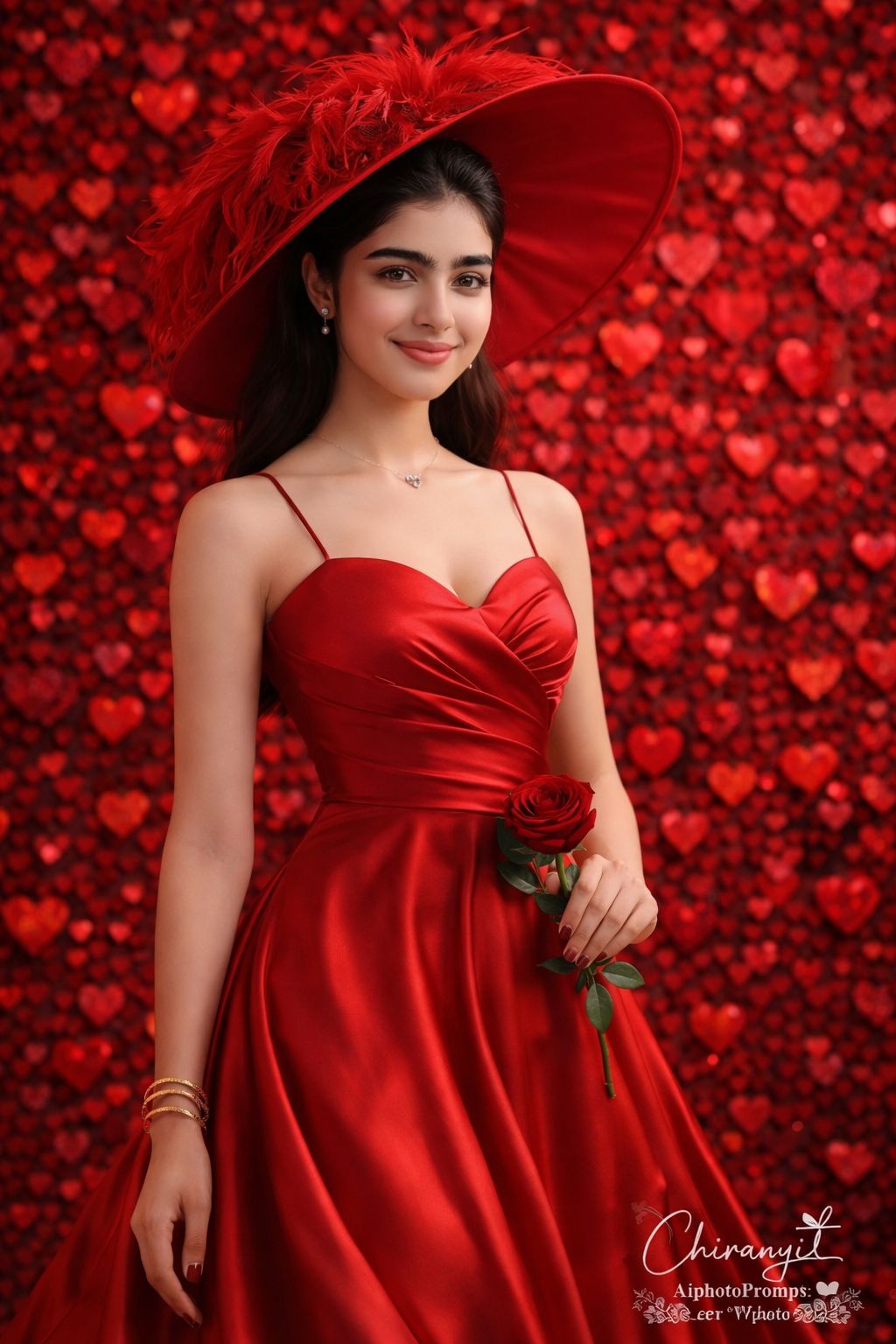 Robe De Nuit Longue Rouge Flora - Taille M - Satin - Style Glamour à Rosettes - Neuf Sans étiquettes