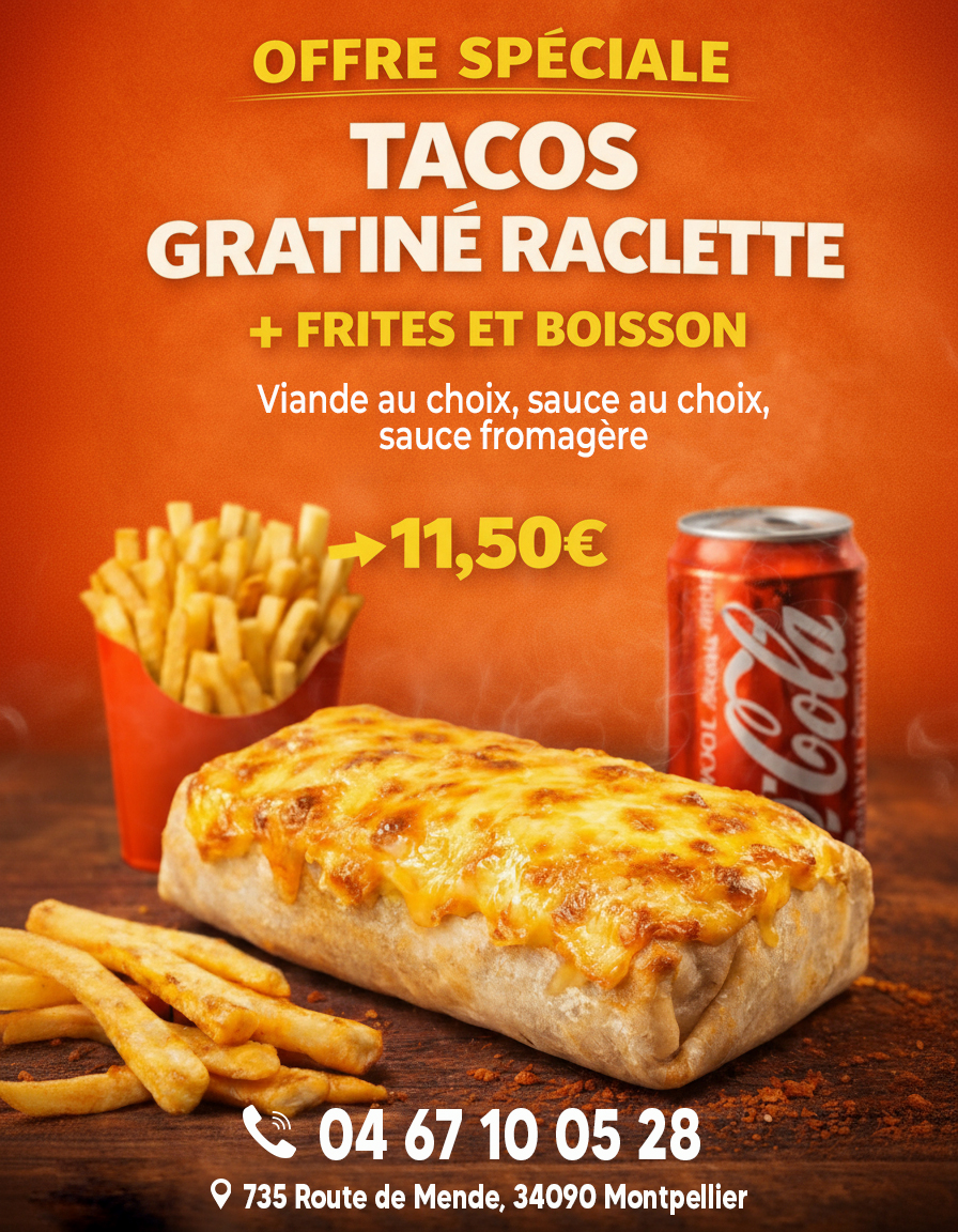 O'Kebab - 🔥 OFFRE SPÉCIALE 🔥 🌯 TACOS GRATINÉ RACLETTE Frites 🍟 ...