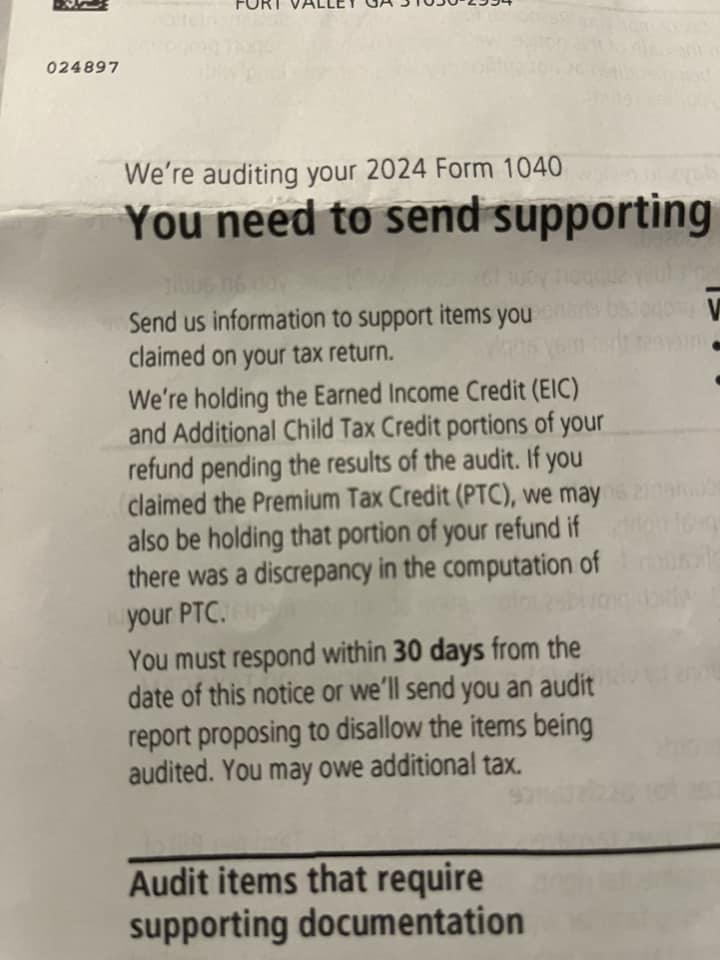 What does the letter from the IRS mean and what documents are needed?
