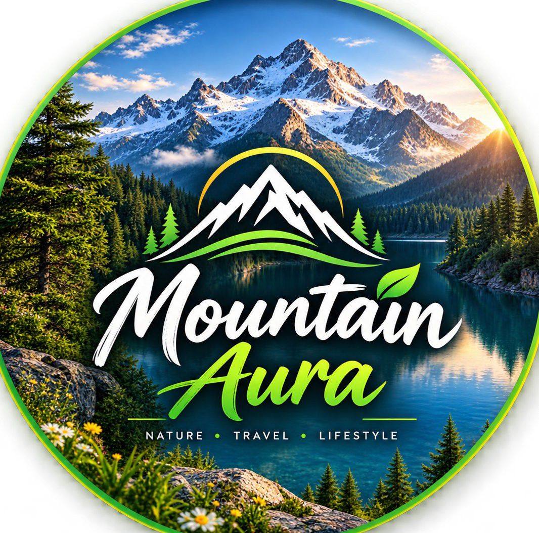 A breathtaking mountain valley surrounded by lush green hills, dramatic ...