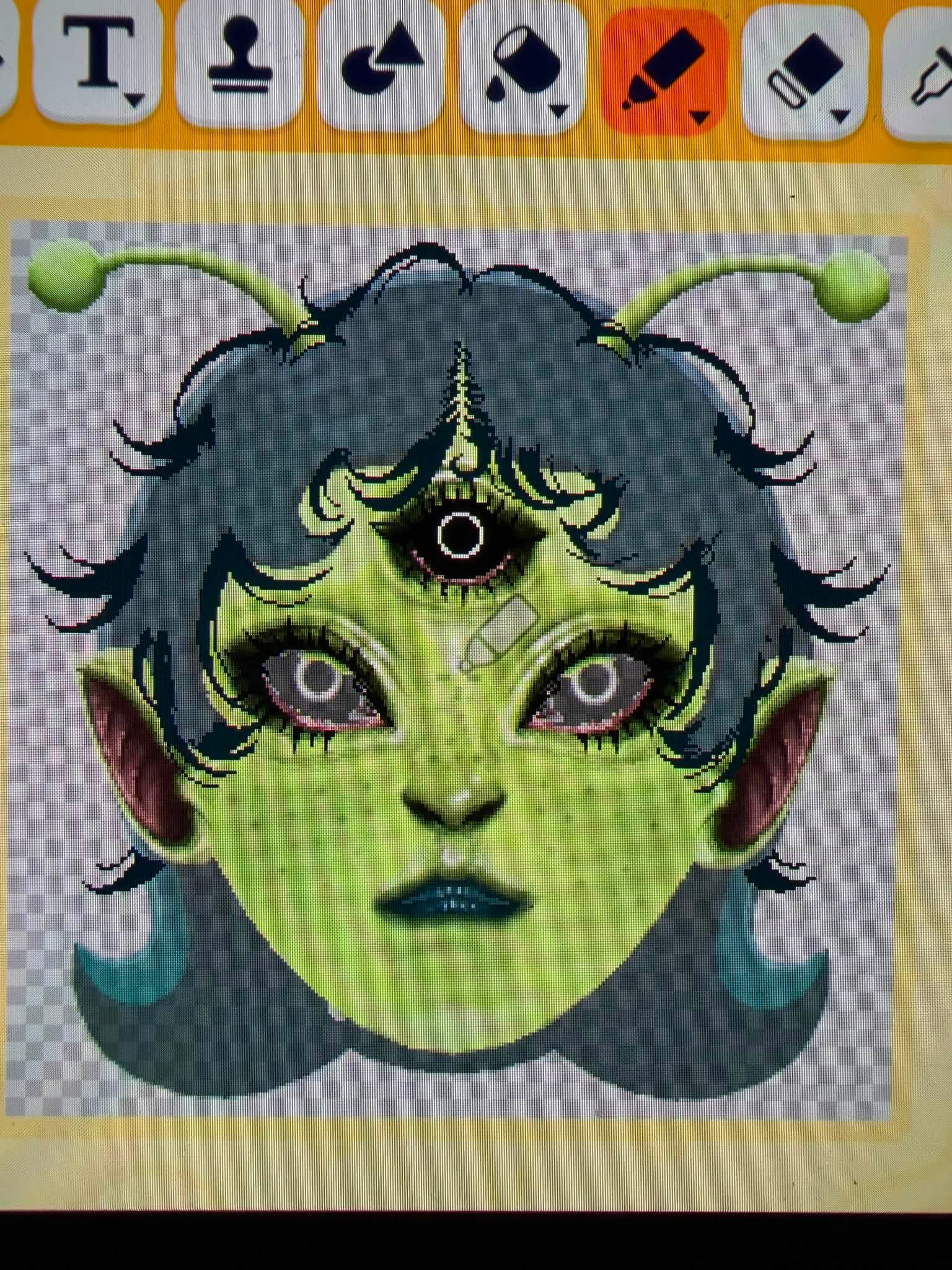 Alien mii I drew! 💚👽