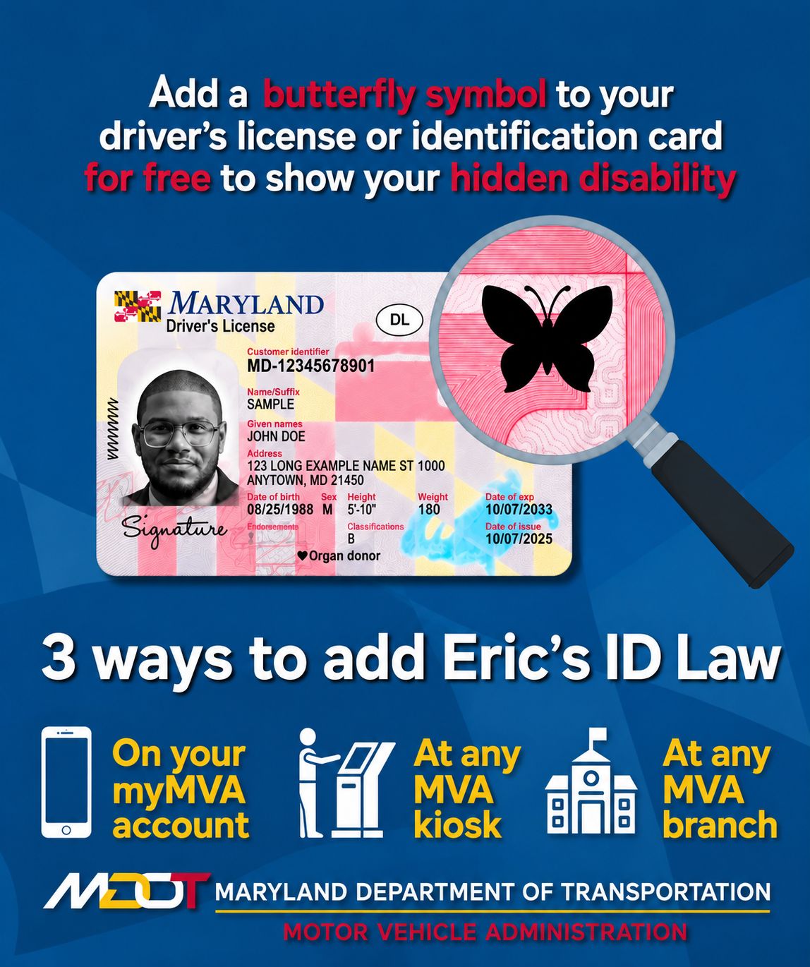 Eric's ID law for non-apparent disabilities in Maryland