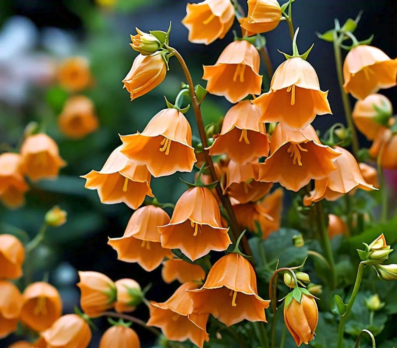 Azorina vidalii, the Azores bellflower, in its natural habitat