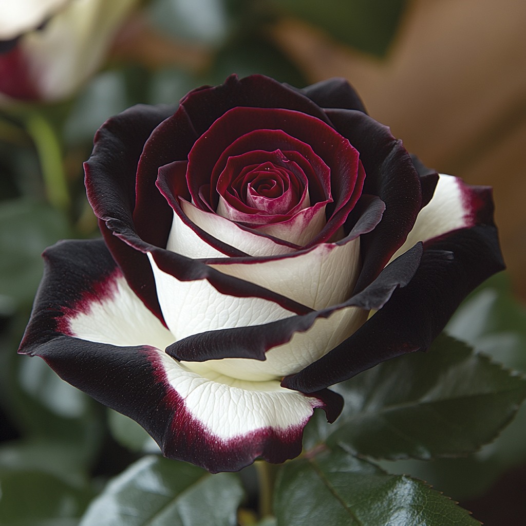 Blooming - Black Baccara and White Hybrid Roses 🌹🖤🤍 The Black