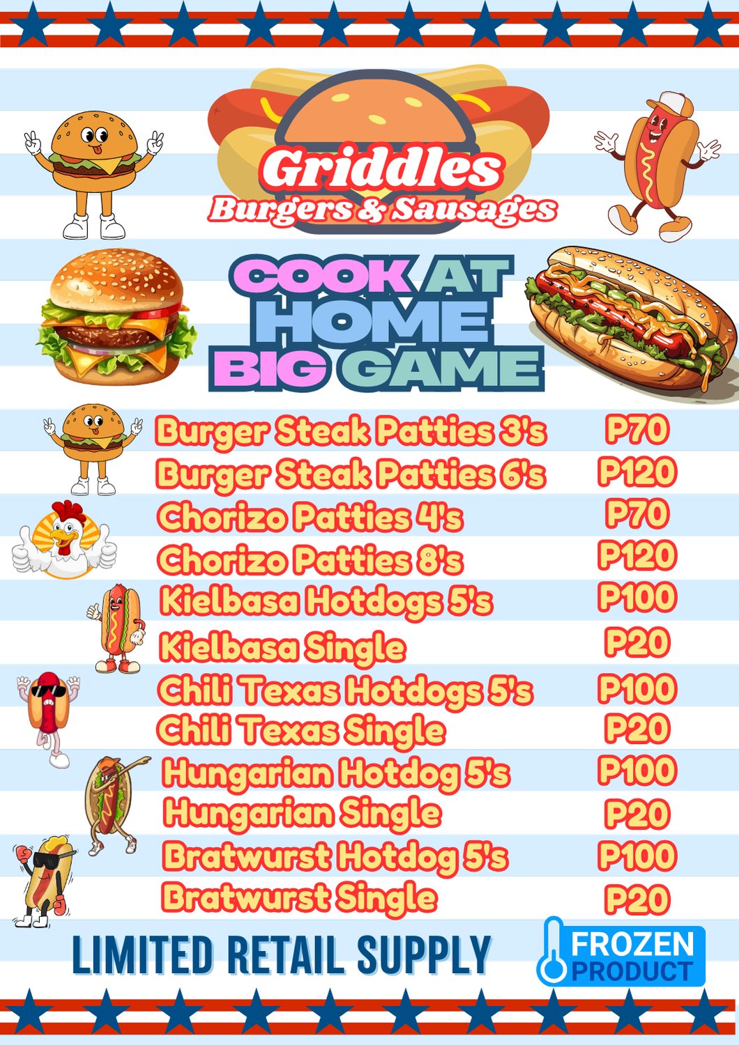 Griddles Burgers & Sausages | San Jose del Monte