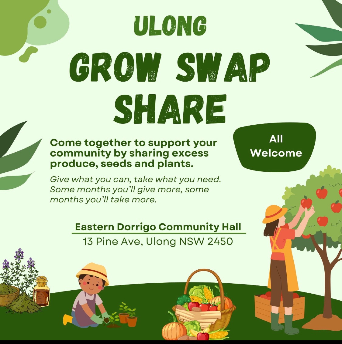 The next Ulong Eastern Dorrigo GROW SWAP SHARE Will be held at the ...