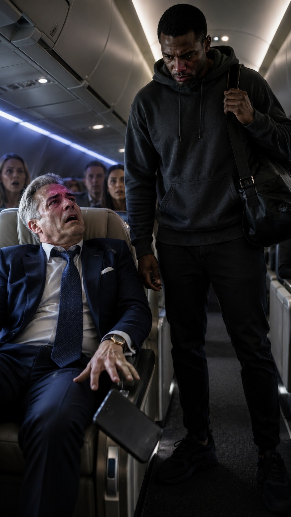 A white passenger pointed at a Black teen in First Class and