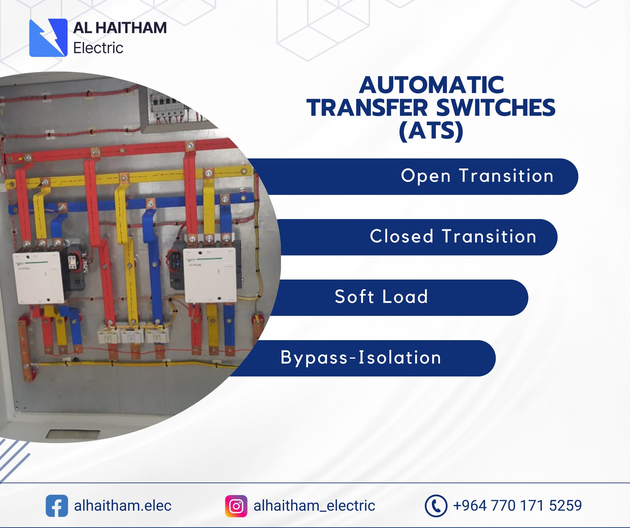 Al-Haitham - Types of ATS Panels: 1- Open Transition: Involves a brief ...