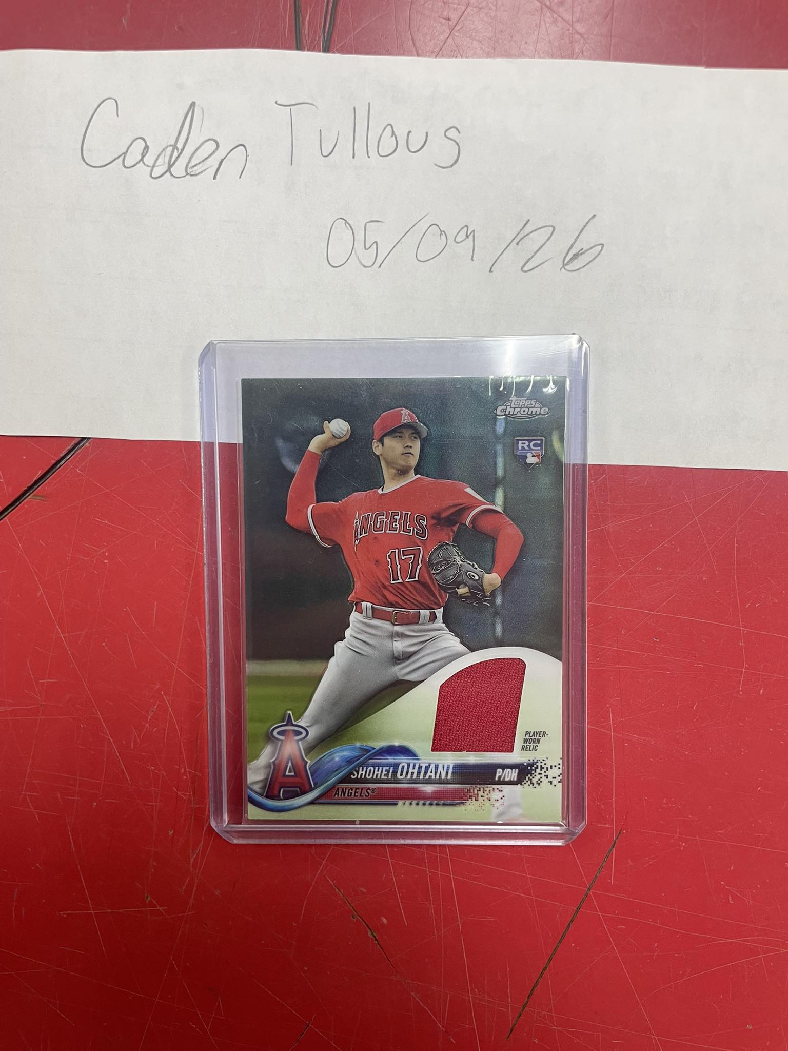 2018 Topps Chrome Shohei Ohtani rookie relic card for sale