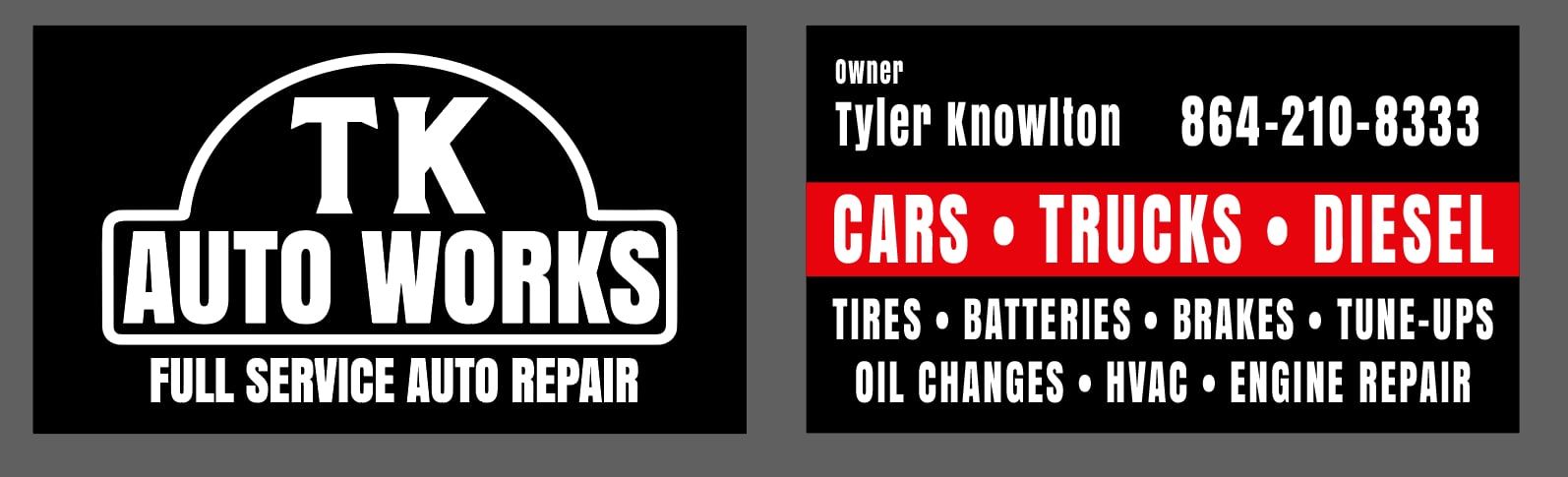 TK AUTO WORKS LLC | Honea Path SC