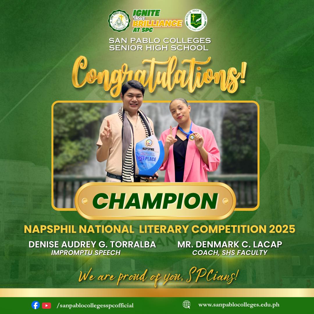 San - SPC Senior High School triumphs at NAPSPHIL National Literary ...