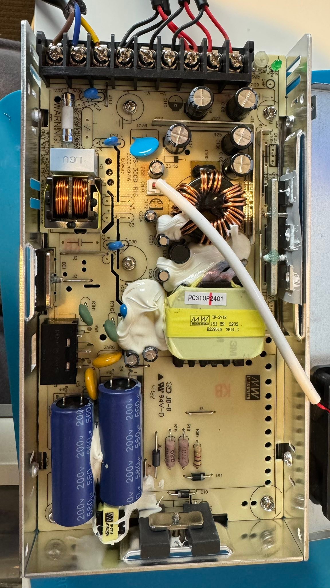 Replacing ceramic fuse in meanwell lrs350 psu?