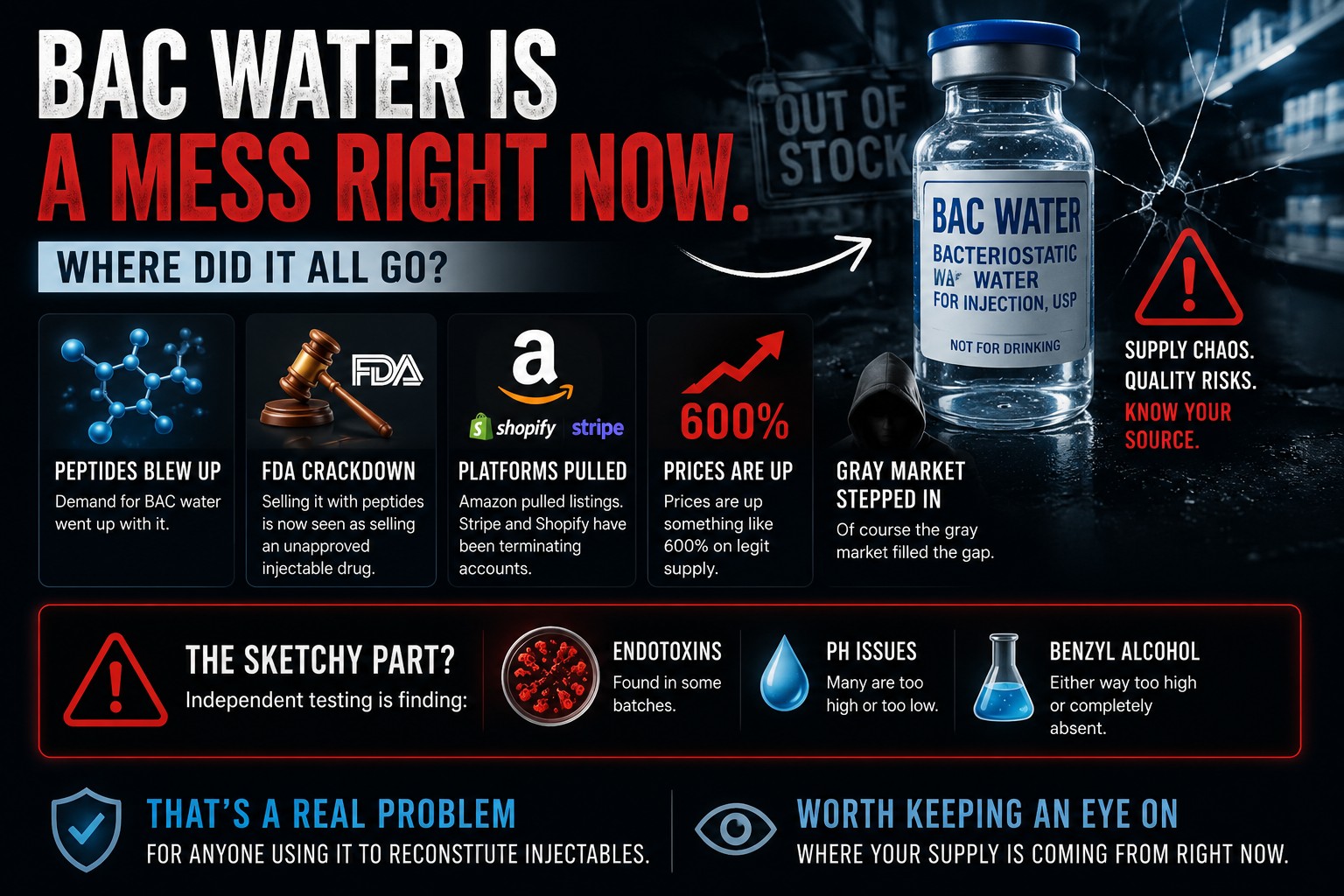 Reliable source for BAC water with fast shipping in America?