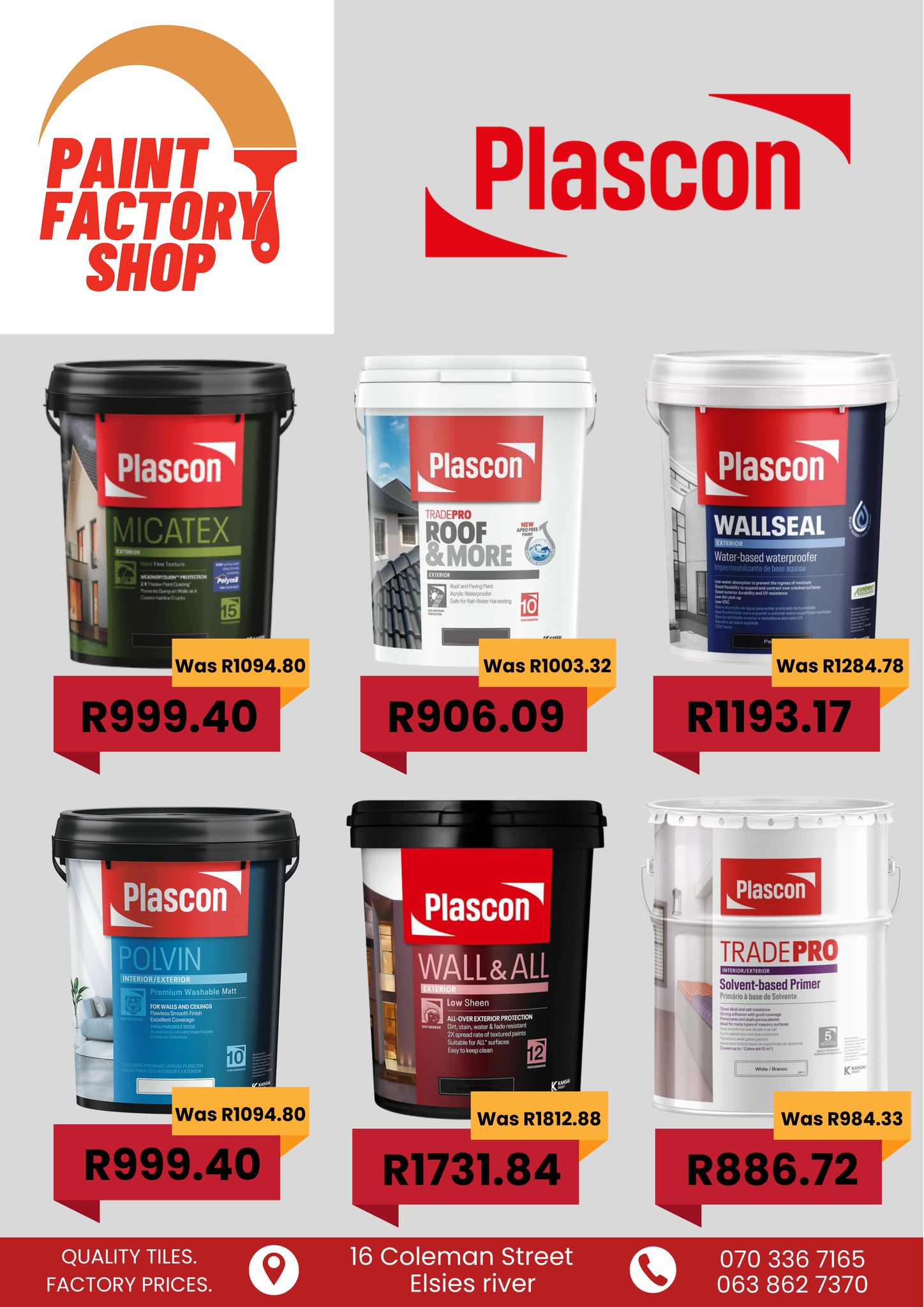 Paint Factory shop | Elsies River Industrial