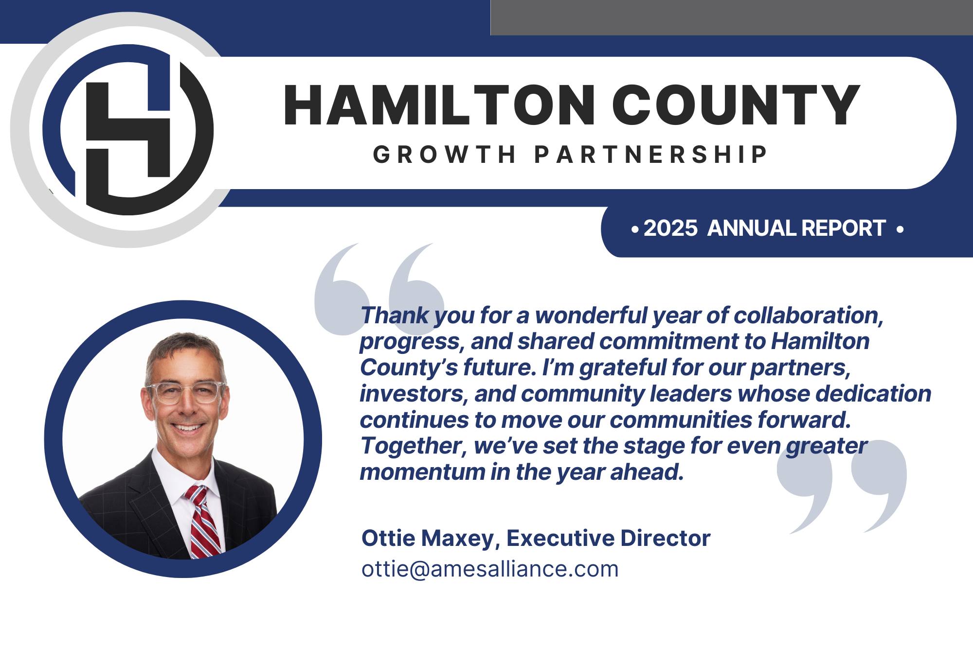 Hamilton - Our 2025 Annual Report opens with a note of thanks from ...