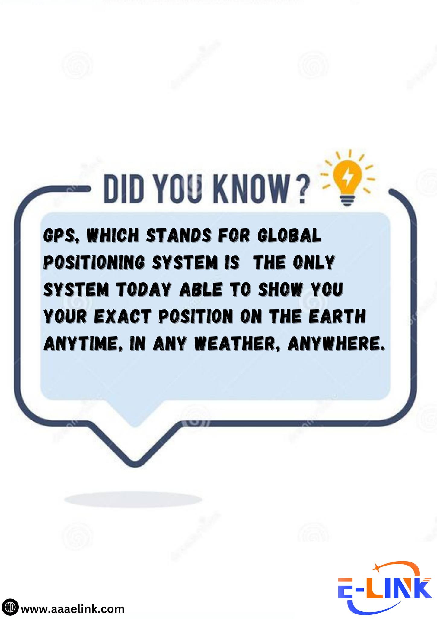 Did you know? #4 #elink #gpsfunfacts... - E-Link Technologies