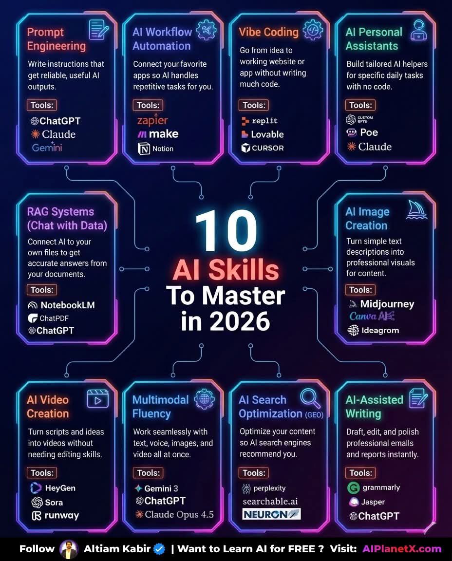 SMART MONEY - Master these 10 AI skills in 2026 and stay... | Facebook