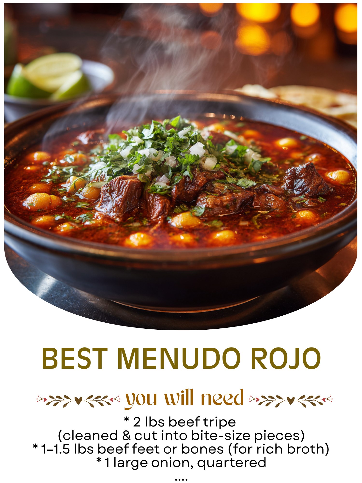 Daily - 🍲🔥 Best Menudo Rojo 🌶️🐮 A rich, authentic, soul-warming Mexican ...