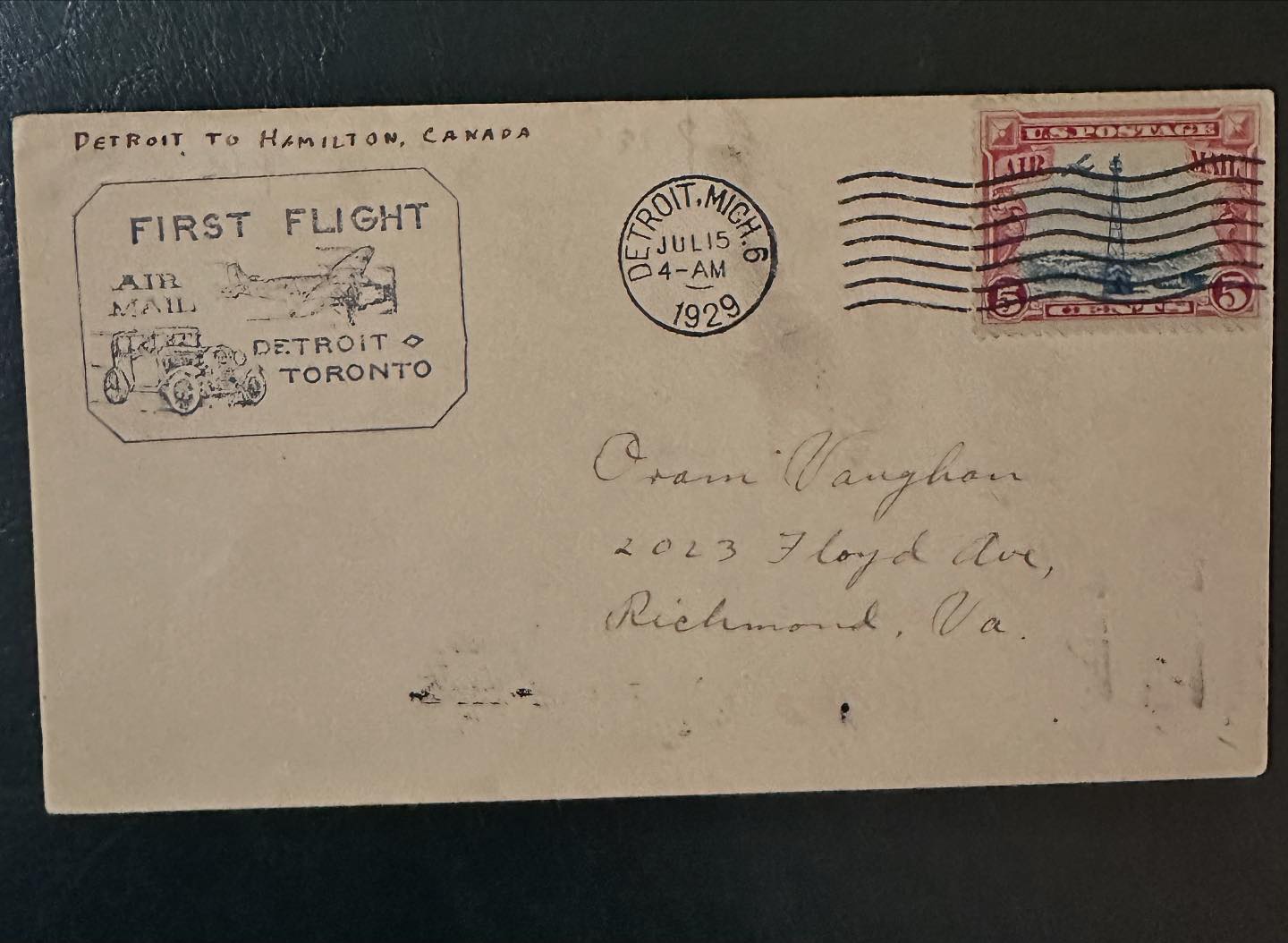 Dr. - ️📮 Airmail History in Hand — 1929 First Flight Cover Today’s gem ...