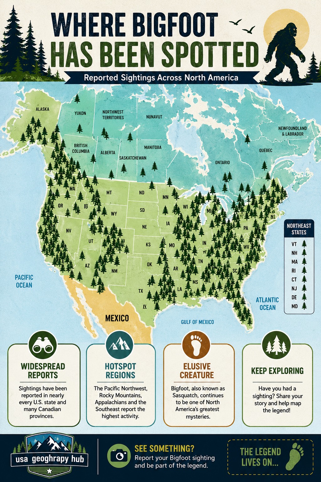 Remember this map every time you hear the words, “Bigfoots are