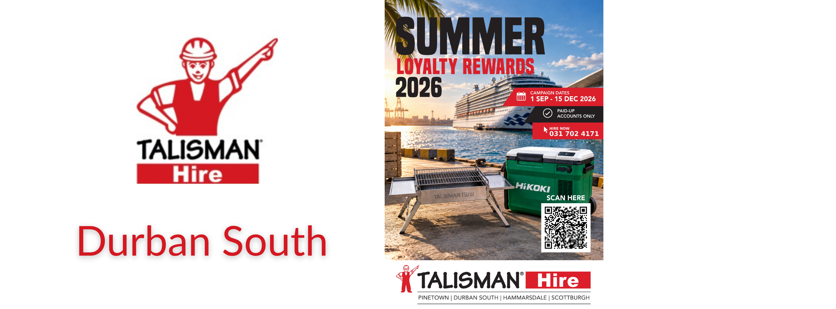 Talisman Hire Durban South | Durban