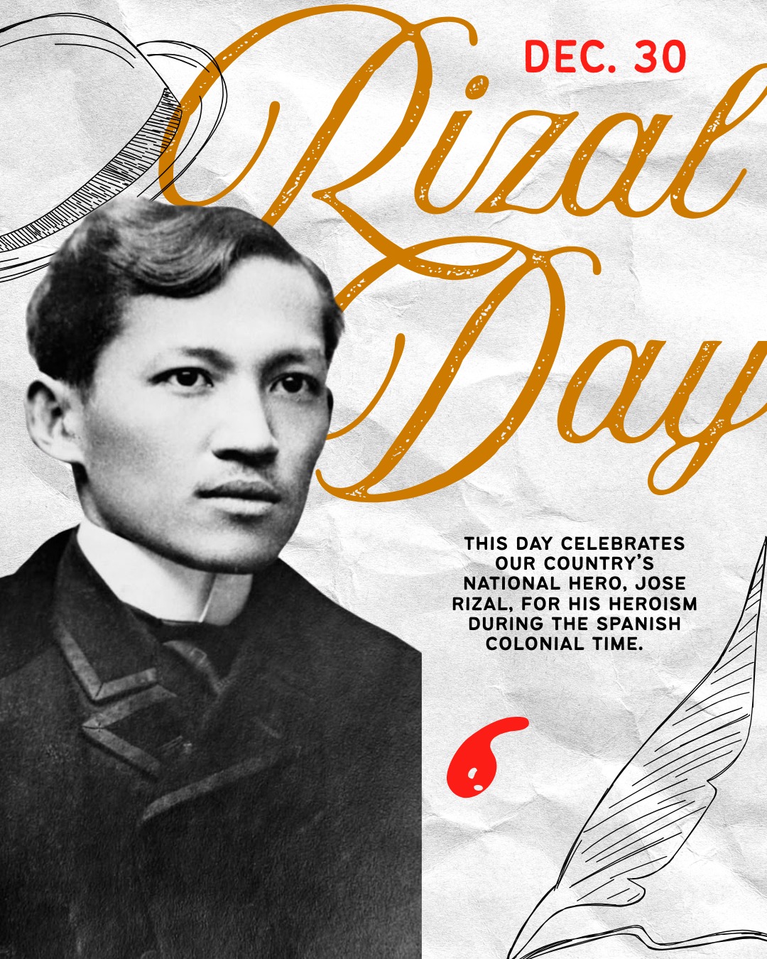 Mvs - Today, we honor Dr. José Rizal, whose courage, ideas, and love ...